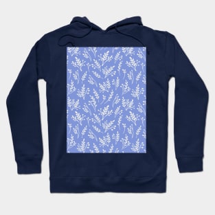 Vector pattern with herbs and flowers silhouettes Hoodie